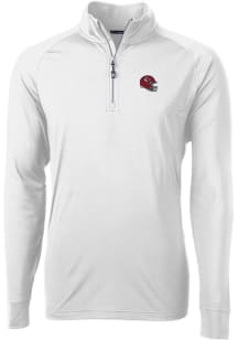 Cutter and Buck Kansas City Chiefs Mens White Adapt Eco Long Sleeve 1/4 Zip Pullover