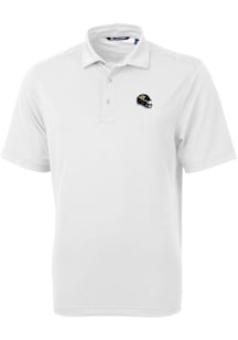 Cutter and Buck Jacksonville Jaguars Mens White Helmet Virtue Eco Pique Short Sleeve Polo