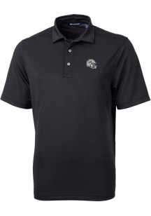 Cutter and Buck Miami Dolphins Mens Black Virtue Eco Pique Short Sleeve Polo