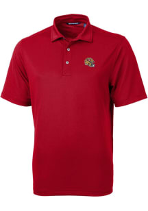 Cutter and Buck San Francisco 49ers Mens Red Helmet Virtue Eco Pique Short Sleeve Polo