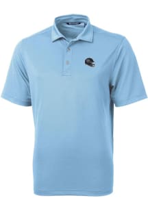 Cutter and Buck Tennessee Titans Mens Light Blue Helmet Virtue Eco Pique Short Sleeve Polo