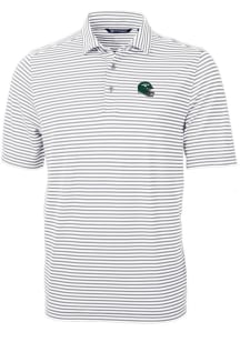 Cutter and Buck New York Jets Mens Grey Virtue Eco Pique Short Sleeve Polo