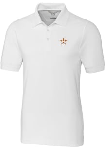 Cutter and Buck Houston Astros Mens White Advantage Short Sleeve Polo