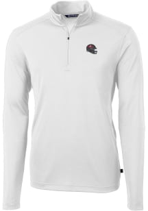 Cutter and Buck Tampa Bay Buccaneers Mens White Virtue Eco Pique Long Sleeve 1/4 Zip Pullover