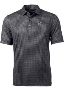 Cutter and Buck Carolina Panthers Mens Black Pike Short Sleeve Polo