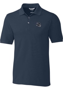 Cutter and Buck Tennessee Titans Mens Navy Blue Advantage Short Sleeve Polo