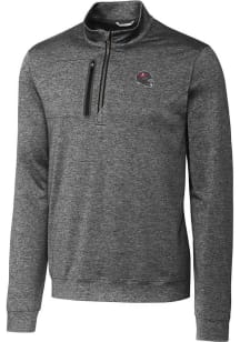 Cutter and Buck Tampa Bay Buccaneers Mens Charcoal Helmet Stealth Long Sleeve 1/4 Zip Pullover