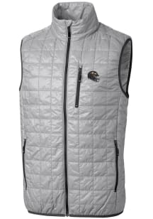 Cutter and Buck Baltimore Ravens Mens Grey Helmet Rainier PrimaLoft Sleeveless Jacket