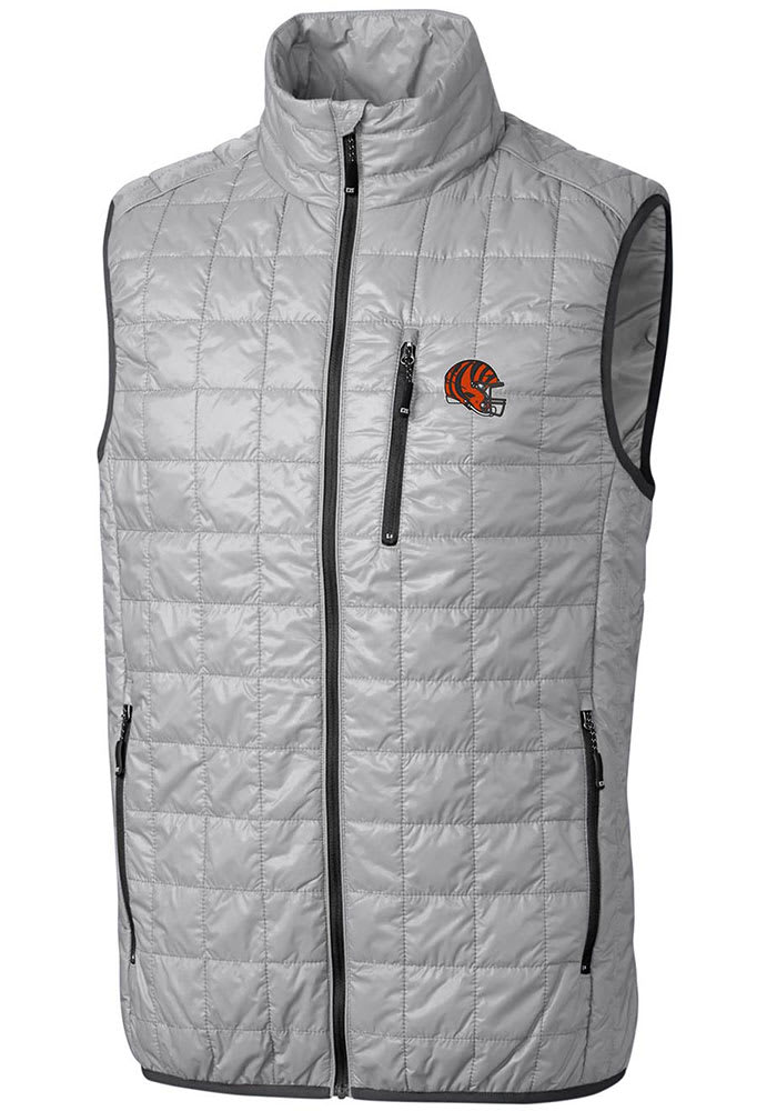 Cutter and Buck Cincinnati Bengals Mens Helmet Rainier PrimaLoft Sleeveless Jacket