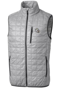 Cutter and Buck Los Angeles Chargers Mens Grey Rainier PrimaLoft Sleeveless Jacket