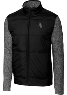 Cutter and Buck Chicago White Sox Mens Black Stealth Hybrid Quilted Medium Weight Jacket