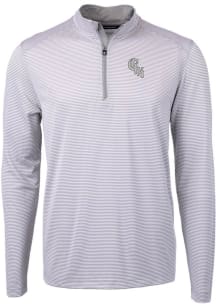 Cutter and Buck Chicago White Sox Mens Grey City Connect Virtue Eco Pique Stripe Big and Tall 1/..