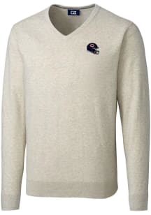 Cutter and Buck Chicago Bears Mens Oatmeal Lakemont Long Sleeve Sweater