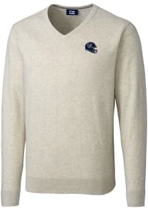 Cutter and Buck Houston Texans Mens Oatmeal Lakemont Long Sleeve Sweater