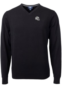 Cutter and Buck Miami Dolphins Mens Black Helmet Lakemont Long Sleeve Sweater