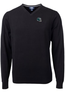 Cutter and Buck Philadelphia Eagles Mens Black Helmet Lakemont Long Sleeve Sweater