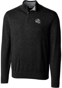 Cutter and Buck Carolina Panthers Mens Black Lakemont Long Sleeve 1/4 Zip Pullover