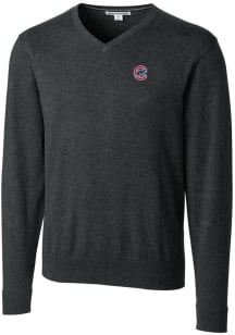 Cutter and Buck Chicago Cubs Mens Charcoal Lakemont Long Sleeve Sweater