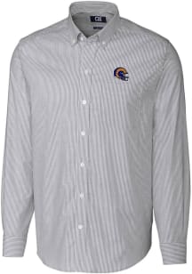 Cutter and Buck Los Angeles Rams Mens Charcoal Stretch Oxford Long Sleeve Dress Shirt