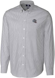 Cutter and Buck New England Patriots Mens Charcoal Stretch Oxford Long Sleeve Dress Shirt