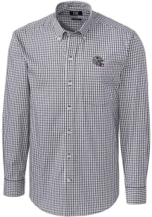 Cutter and Buck New England Patriots Mens Charcoal Easy Care Long Sleeve Dress Shirt