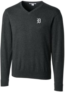 Cutter and Buck Detroit Tigers Mens Charcoal Lakemont Long Sleeve Sweater