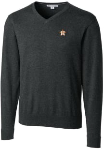 Cutter and Buck Houston Astros Mens Charcoal Lakemont Long Sleeve Sweater