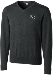 Cutter and Buck Kansas City Royals Mens Charcoal Lakemont Long Sleeve Sweater