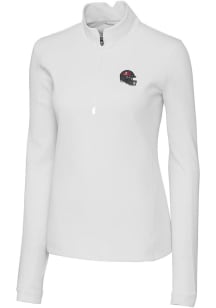 Cutter and Buck Tampa Bay Buccaneers Womens White Traverse 1/4 Zip Pullover