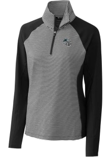 Cutter and Buck Carolina Panthers Womens Black Helmet Forge 1/4 Zip Pullover