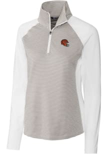 Cutter and Buck Cincinnati Bengals Womens White Forge 1/4 Zip Pullover
