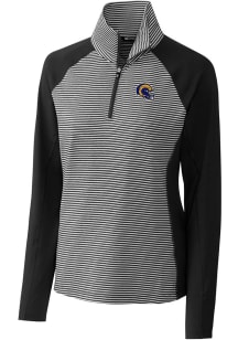 Cutter and Buck Los Angeles Rams Womens Black Helmet Forge 1/4 Zip Pullover