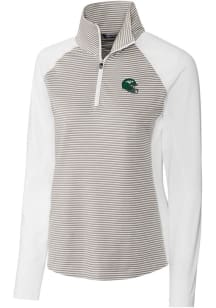 Cutter and Buck New York Jets Womens White Helmet Forge 1/4 Zip Pullover