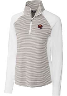 Cutter and Buck Washington Commanders Womens White Helmet Forge 1/4 Zip Pullover