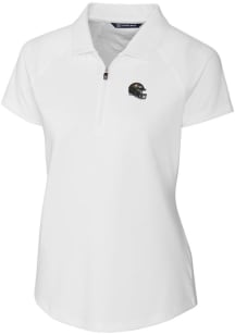Cutter and Buck Baltimore Ravens Womens White Forge Short Sleeve Polo Shirt