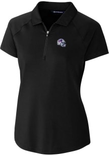 Cutter and Buck Buffalo Bills Womens Black Forge Short Sleeve Polo Shirt