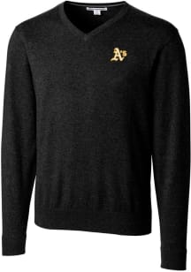 Cutter and Buck Oakland Athletics Mens Black Lakemont Long Sleeve Sweater