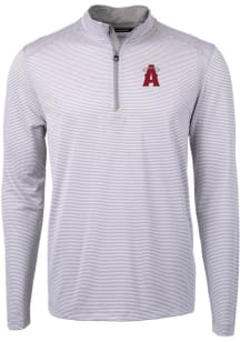 Cutter and Buck Los Angeles Angels Mens Grey City Connect Virtue Eco Pique Stripe Big and Tall 1..
