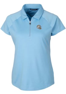 Cutter and Buck Los Angeles Chargers Womens Light Blue Forge Short Sleeve Polo Shirt