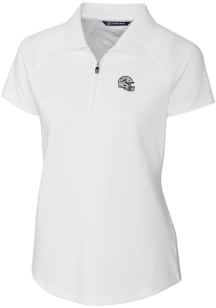 Cutter and Buck Miami Dolphins Womens White Forge Short Sleeve Polo Shirt