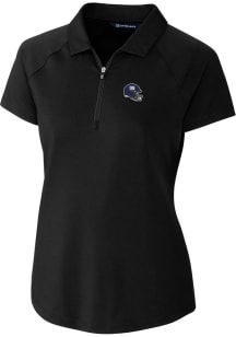 Cutter and Buck New York Giants Womens Black Forge Short Sleeve Polo Shirt