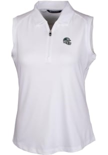Cutter and Buck Carolina Panthers Womens White Helmet Forge Polo Shirt