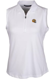 Cutter and Buck Green Bay Packers Womens White Helmet Forge Polo Shirt