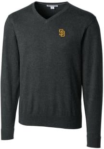 Cutter and Buck San Diego Padres Mens Charcoal Lakemont Long Sleeve Sweater