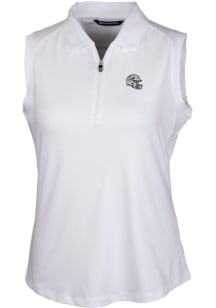 Cutter and Buck Miami Dolphins Womens White Helmet Forge Polo Shirt