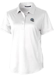 Cutter and Buck Detroit Lions Womens White Prospect Short Sleeve Polo Shirt
