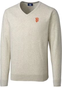 Cutter and Buck San Francisco Giants Mens Oatmeal Lakemont Long Sleeve Sweater