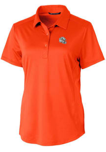 Cutter and Buck Miami Dolphins Womens Orange Prospect Short Sleeve Polo Shirt
