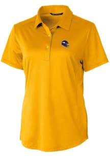 Cutter and Buck Minnesota Vikings Womens Gold Prospect Short Sleeve Polo Shirt