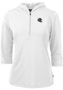 Cutter and Buck Atlanta Falcons Womens White Virtue Eco Pique Hooded Sweatshirt
